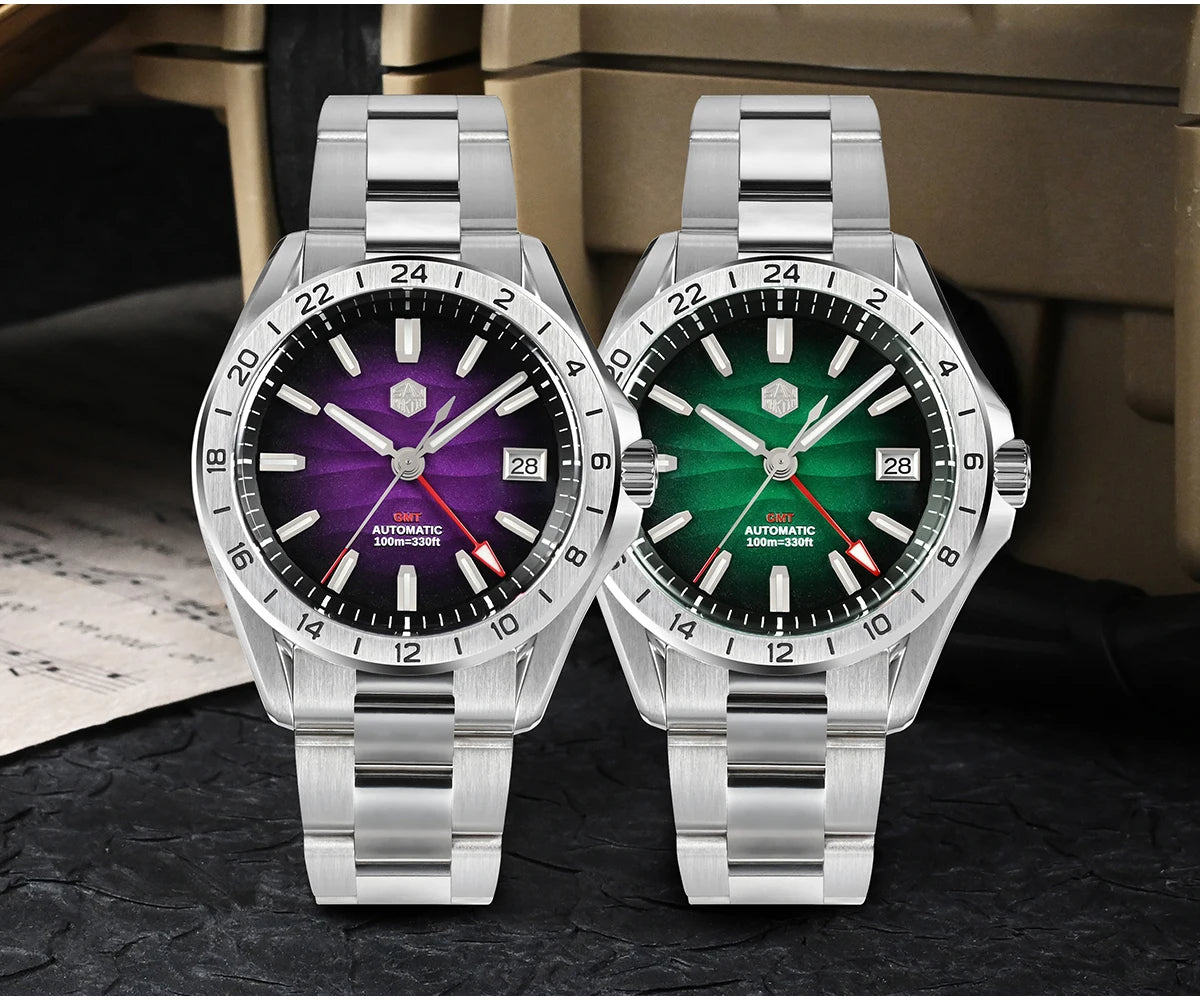 San Martin  New NH34 39mm GMT Watch SN0129