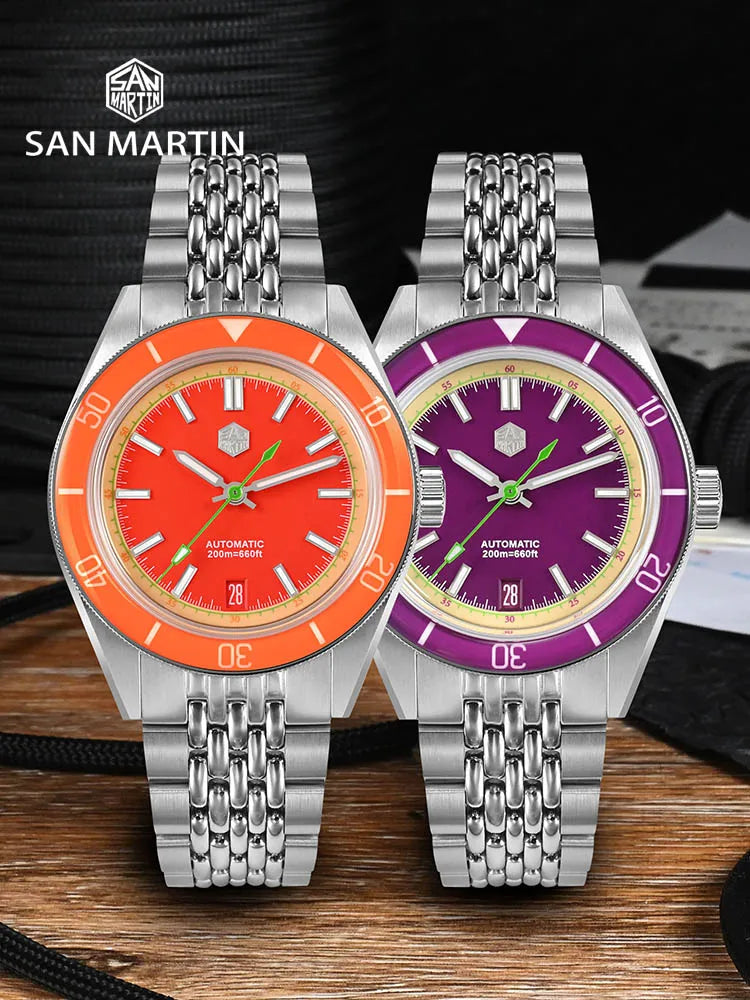 San Martin 39.5mm Summer Dive Watch Fun Fruit Series Watches SN0116