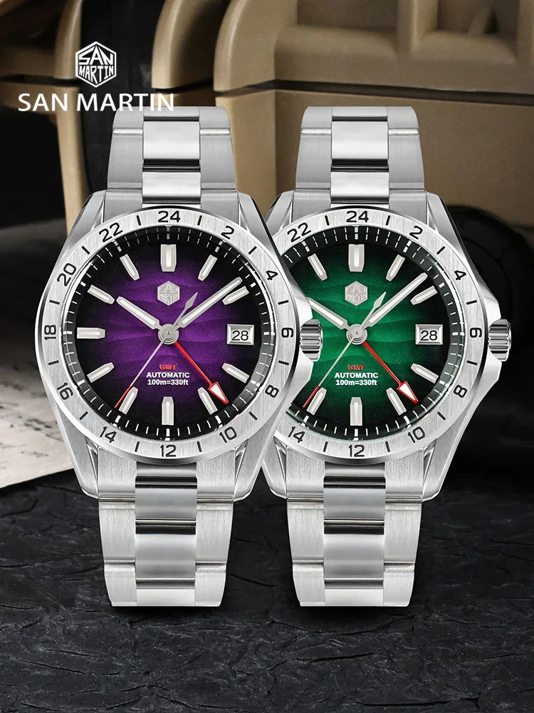 San Martin  New NH34 39mm GMT Watch SN0129