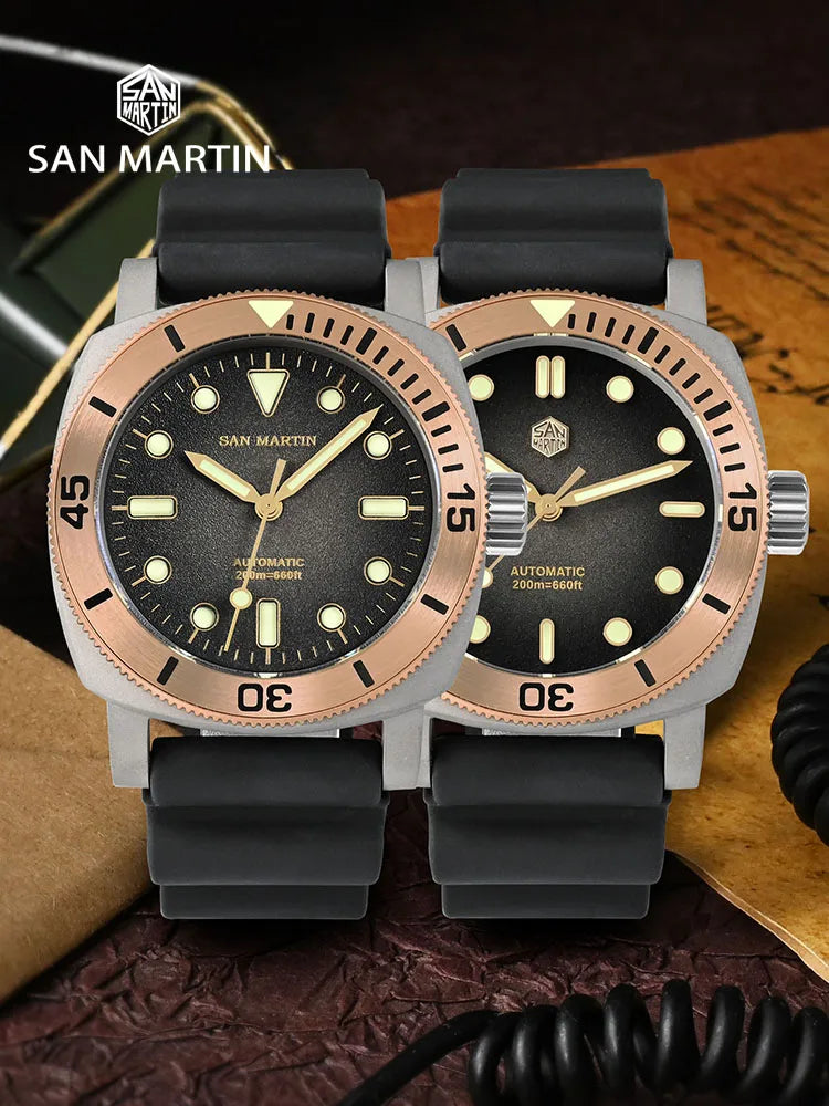 San Martin 42mm NH35 Titanium Diver Watch SN0125T