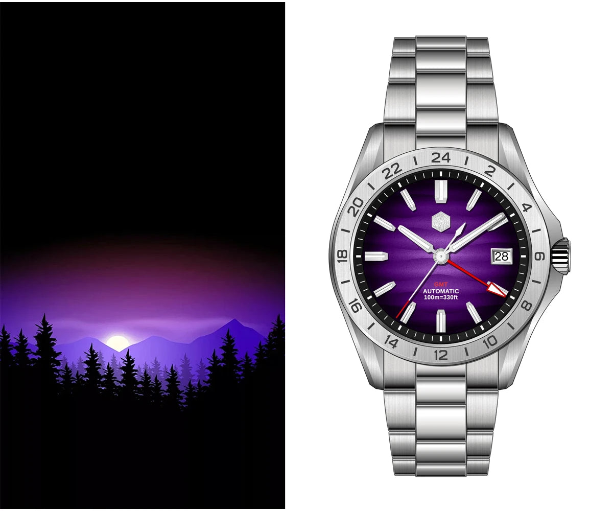San Martin  New NH34 39mm GMT Watch SN0129