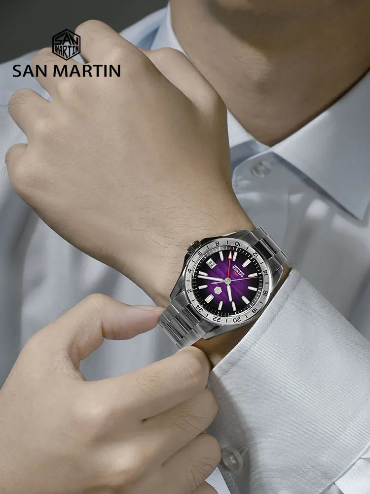 San Martin  New NH34 39mm GMT Watch SN0129