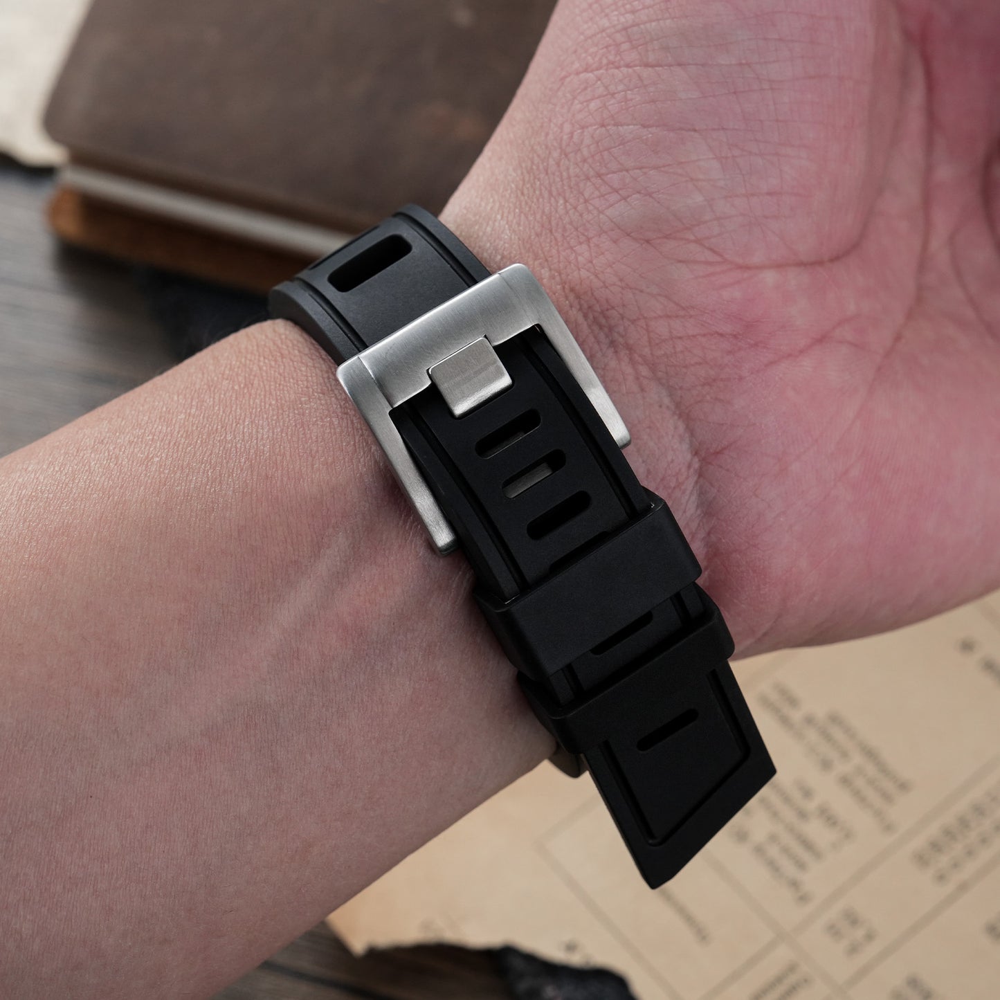 FKM Premium Grade Rubber Dive Watchband Strap WDSFKM01