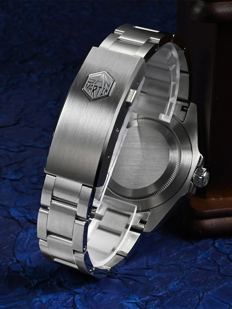 San Martin New 39.5mm Turbine Pilot Stainless Steel Men Watch SN0132