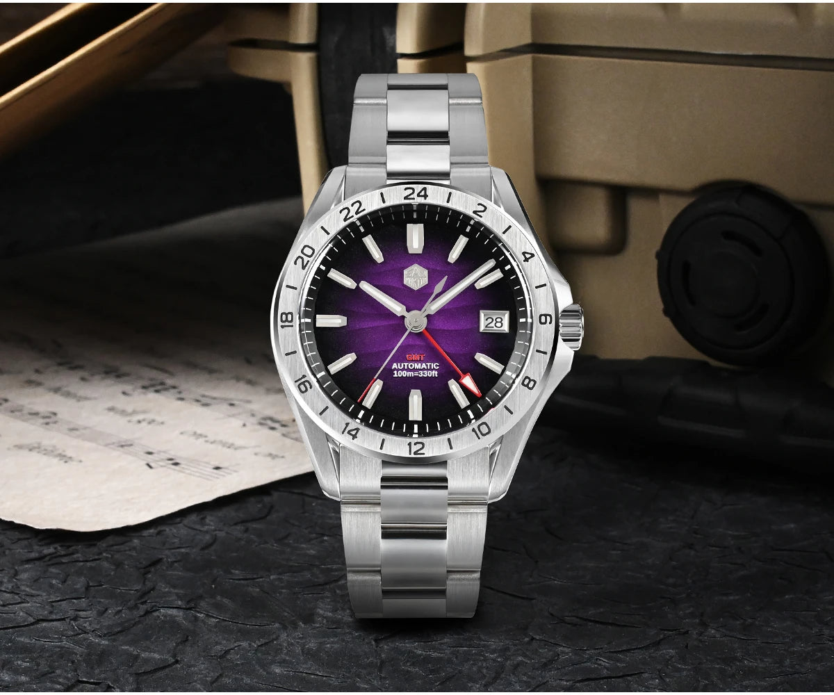 San Martin  New NH34 39mm GMT Watch SN0129