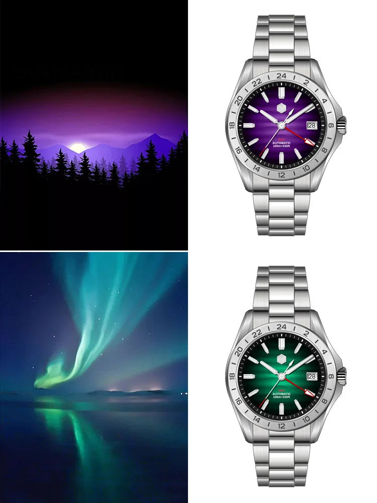 San Martin  New NH34 39mm GMT Watch SN0129