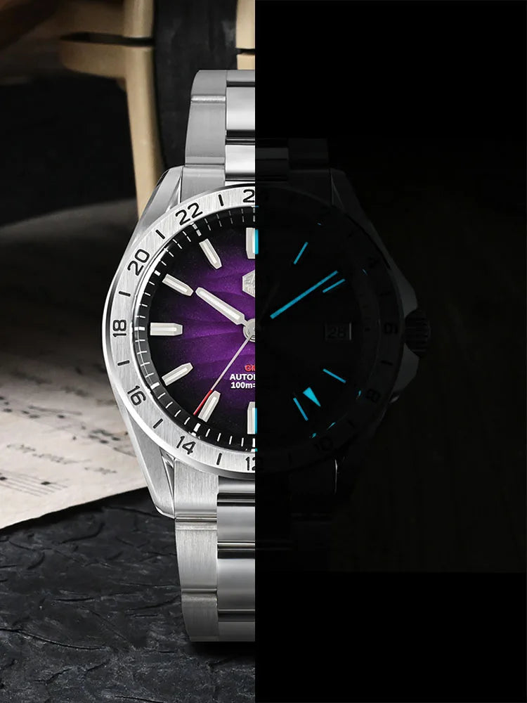 San Martin  New NH34 39mm GMT Watch SN0129