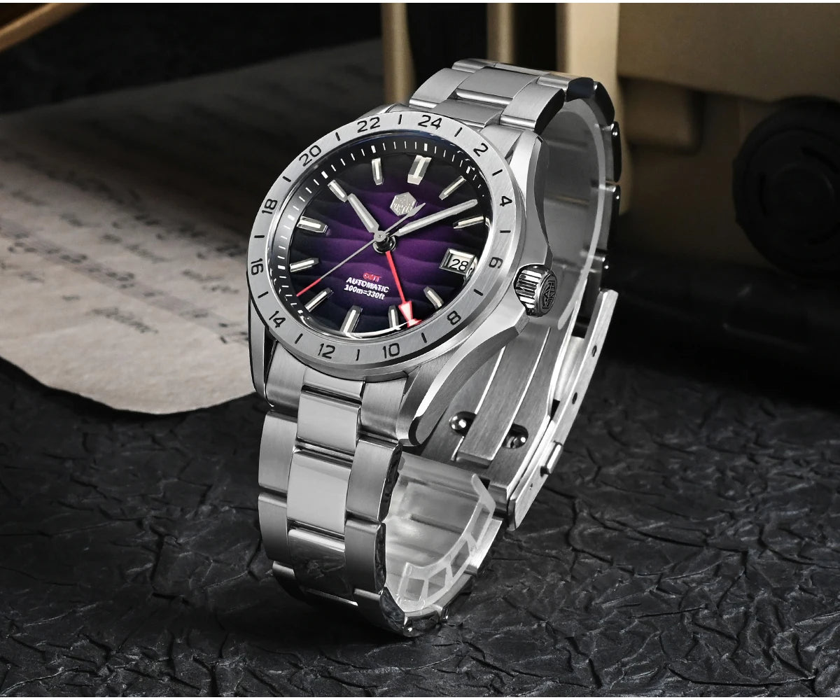 San Martin  New NH34 39mm GMT Watch SN0129
