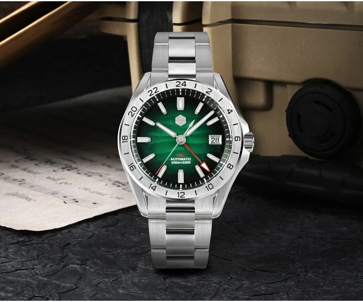 San Martin  New NH34 39mm GMT Watch SN0129