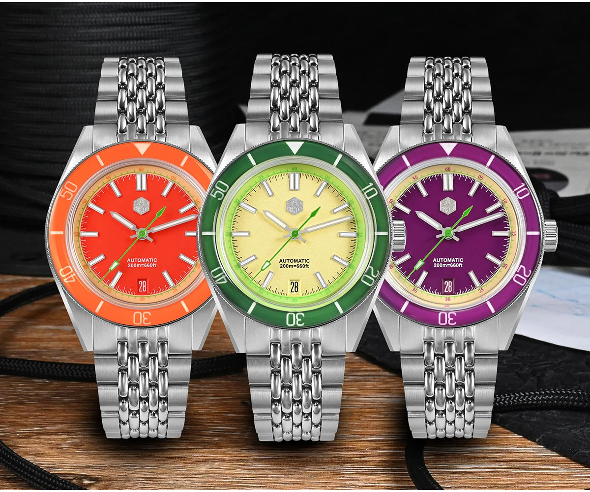 San Martin 39.5mm Summer Dive Watch Fun Fruit Series Watches SN0116