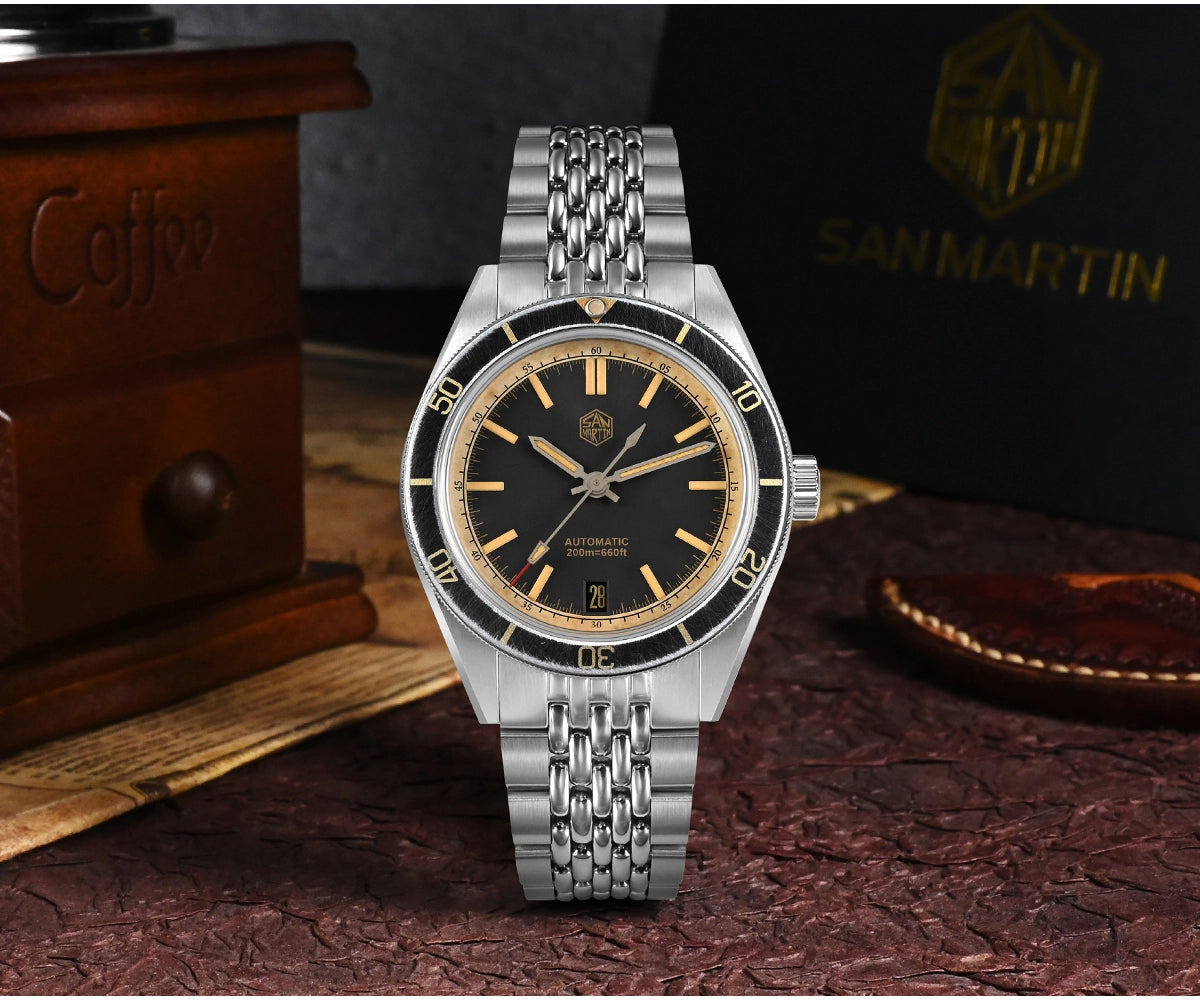 ★EU warehouse★San Martin Vintage Style NH35 Men Watch SN0116B