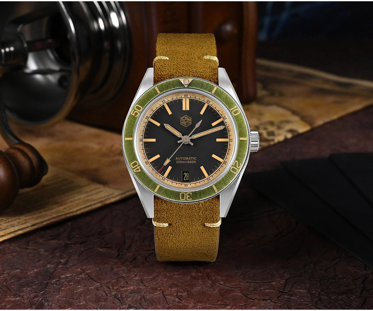 ★EU warehouse★San Martin Vintage Style NH35 Men Watch SN0116B