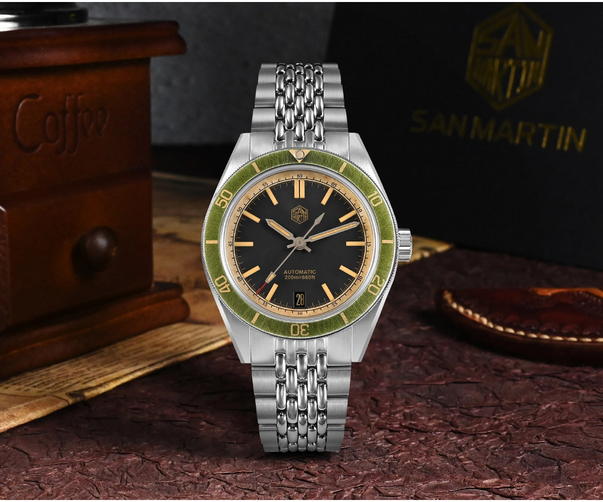 ★EU warehouse★San Martin Vintage Style NH35 Men Watch SN0116B