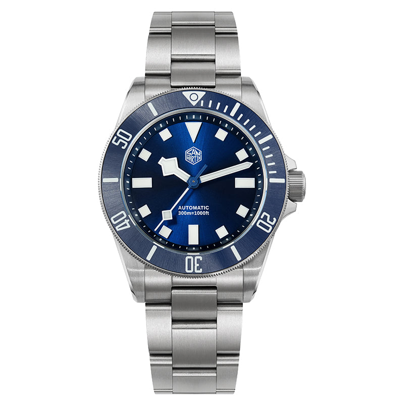 San Martin Titanium 39mm Sunray Dial Dive Watch SN0121T