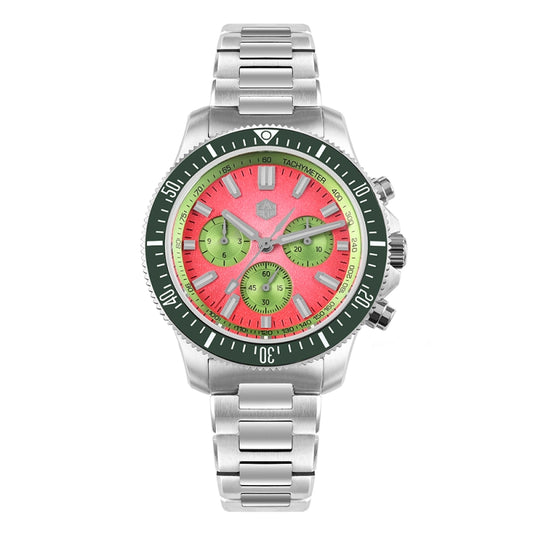 San Martin 40mm Chronograph Watch Peacock SL-4801 Automatic Movement SN0118G-JS