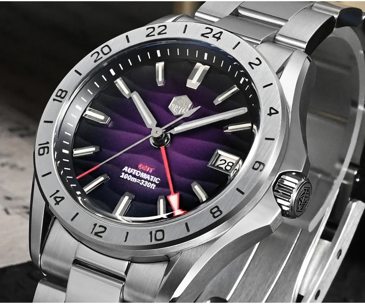 San Martin  New NH34 39mm GMT Watch SN0129