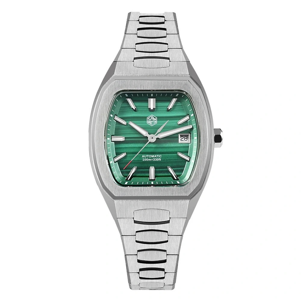 San Martin 39.5mm Tonneau Luxury Men Watch PT5000 Automatic Mechanical SN0145