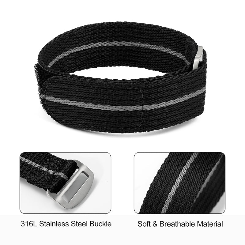 Magic Tape Soft Nylon Watchband 20mm/22mm