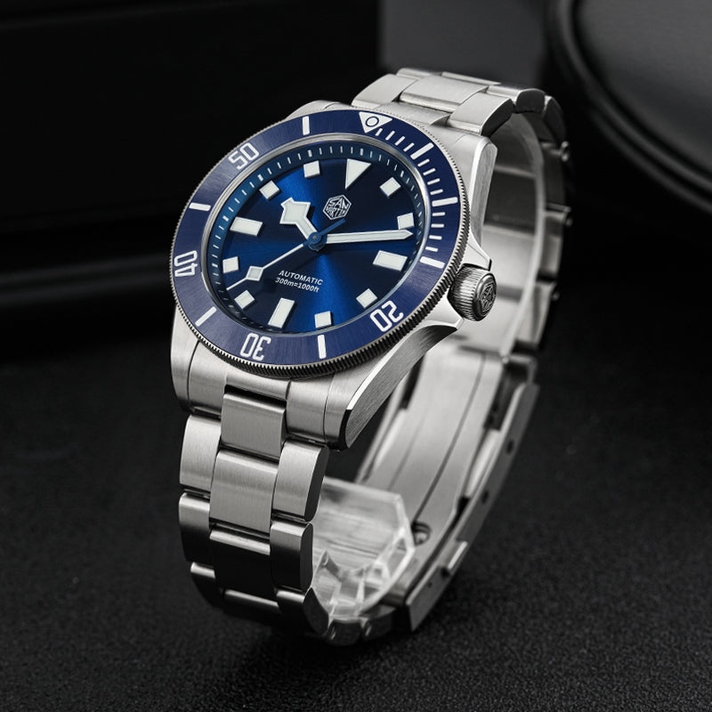 San Martin Titanium 39mm Sunray Dial Dive Watch SN0121T