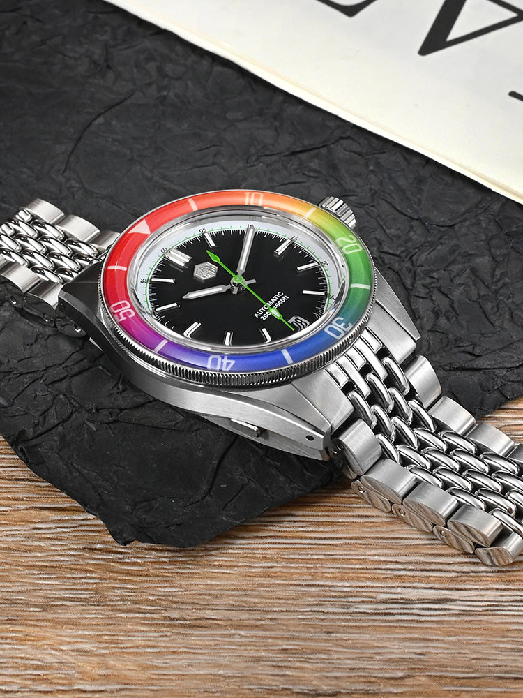 San Martin 39.5mm Rainbow bezel Summer Dive Watches SN0116