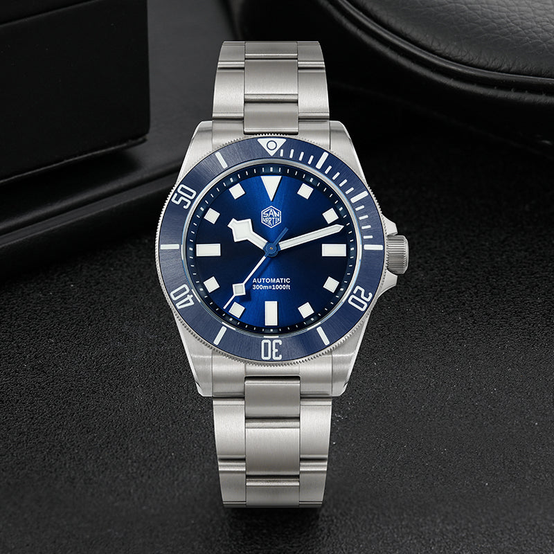 San Martin Titanium 39mm Sunray Dial Dive Watch SN0121T