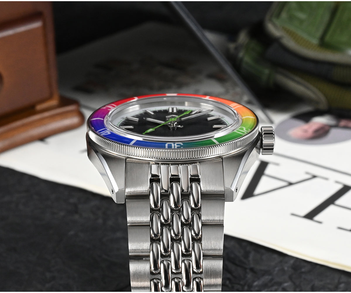 San Martin 39.5mm Rainbow bezel Summer Dive Watches SN0116