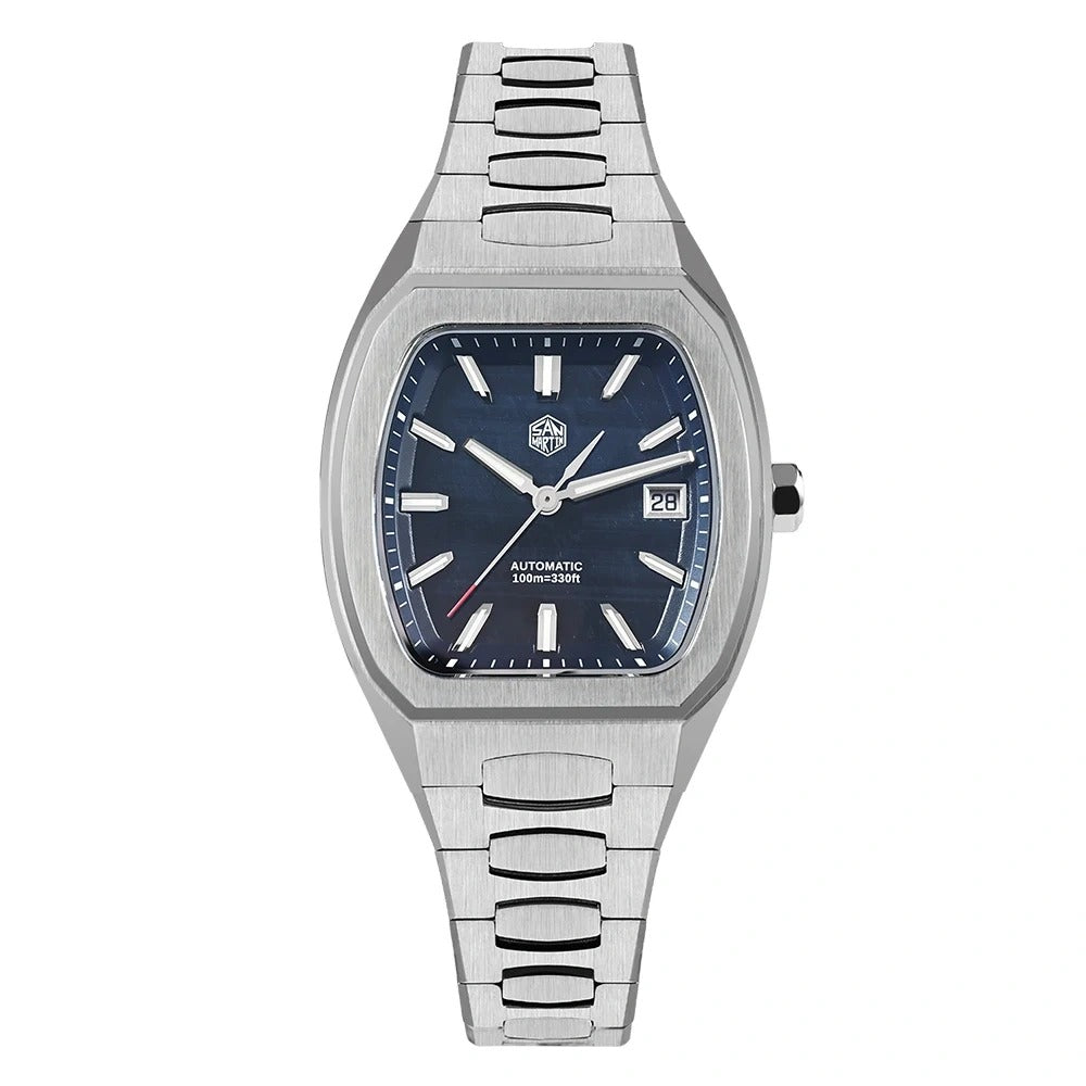 San Martin 39.5mm Tonneau Luxury Men Watch PT5000 Automatic Mechanical SN0145