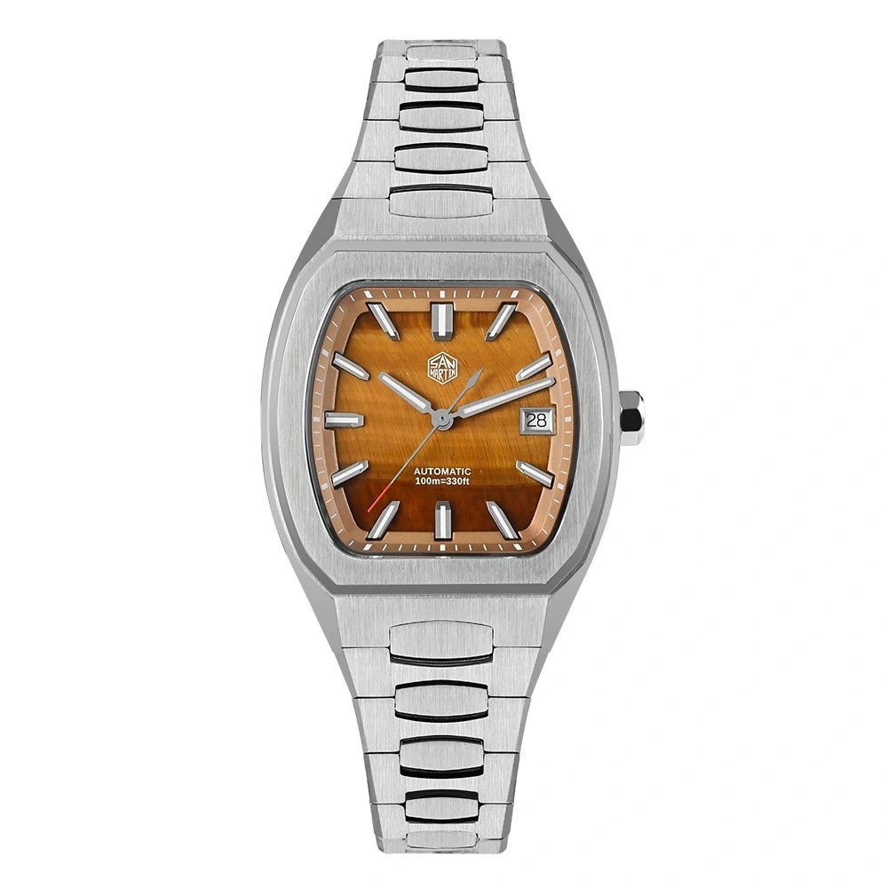 San Martin 39.5mm Tonneau Luxury Men Watch PT5000 Automatic Mechanical SN0145