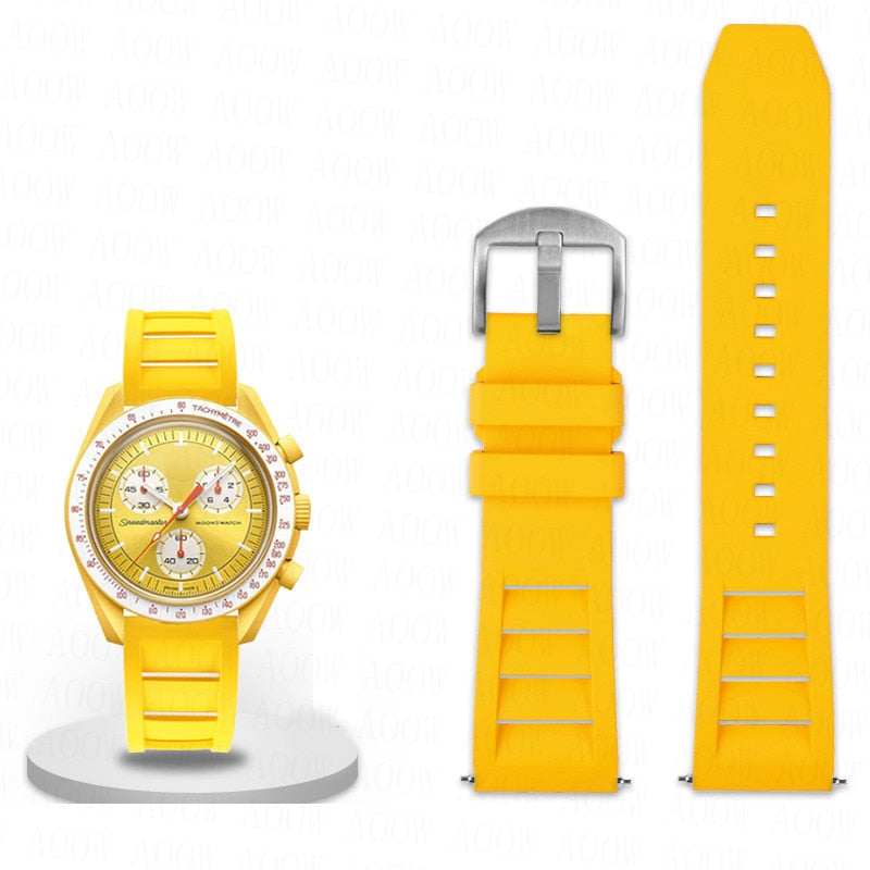 Soft FKM Rubber Easy Release Watchband