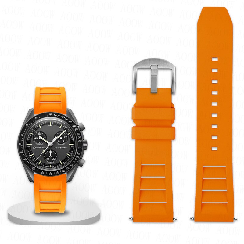 Soft FKM Rubber Easy Release Watchband