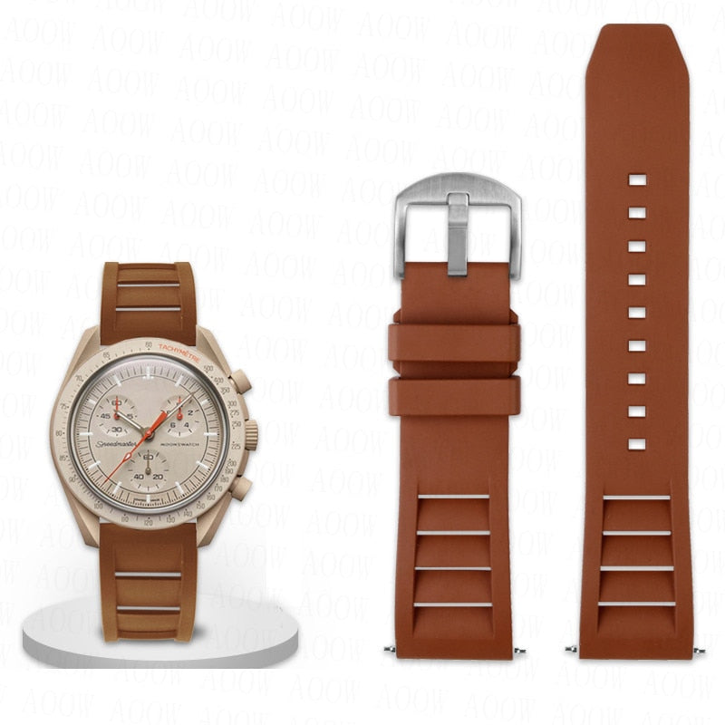 Soft FKM Rubber Easy Release Watchband