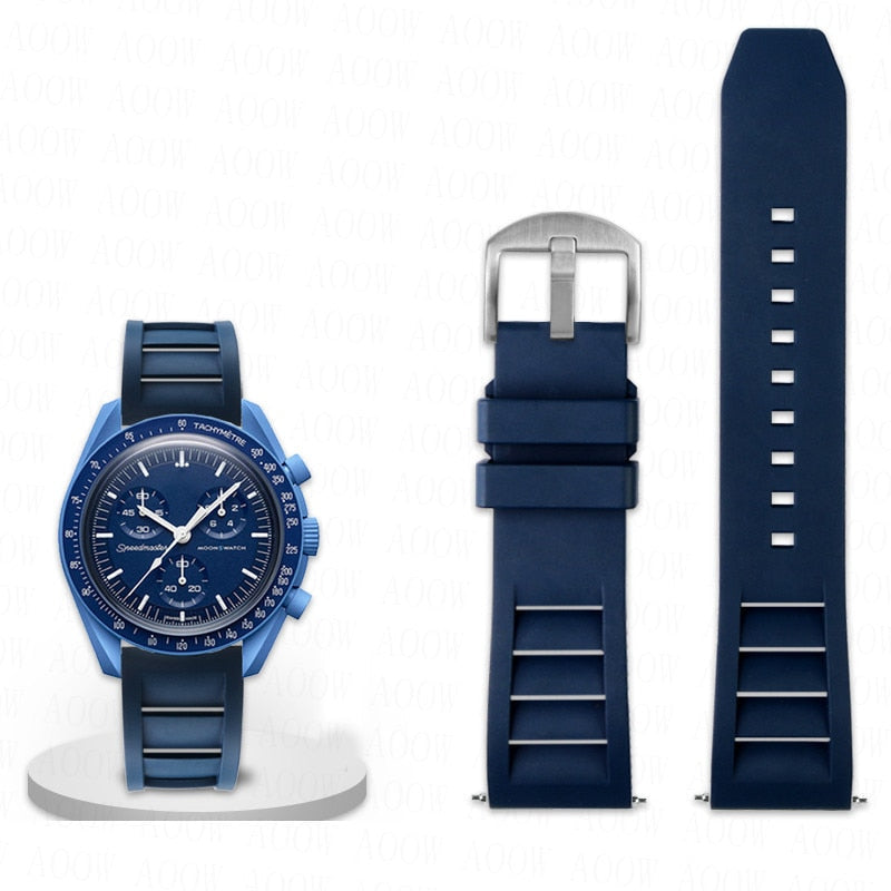 Soft FKM Rubber Easy Release Watchband