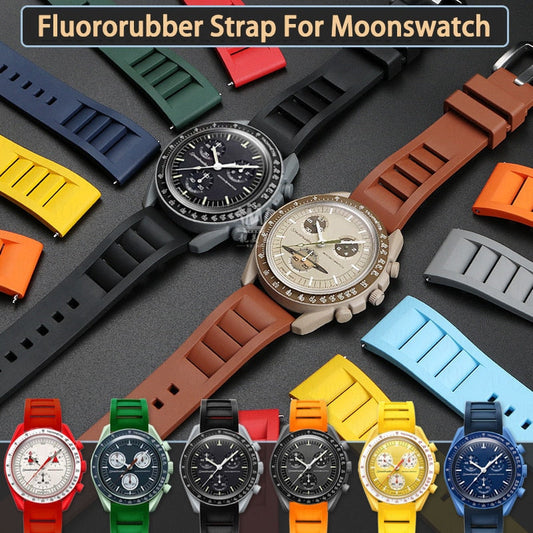 Soft FKM Rubber Easy Release Watchband