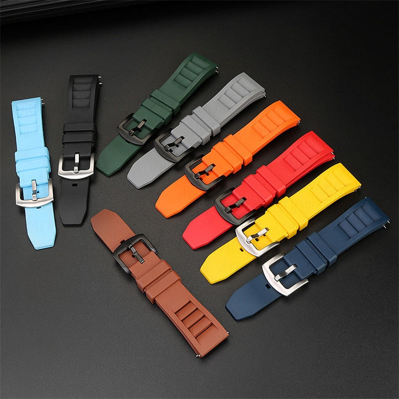 Soft FKM Rubber Easy Release Watchband