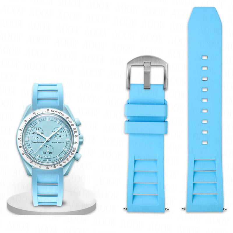 Soft FKM Rubber Easy Release Watchband