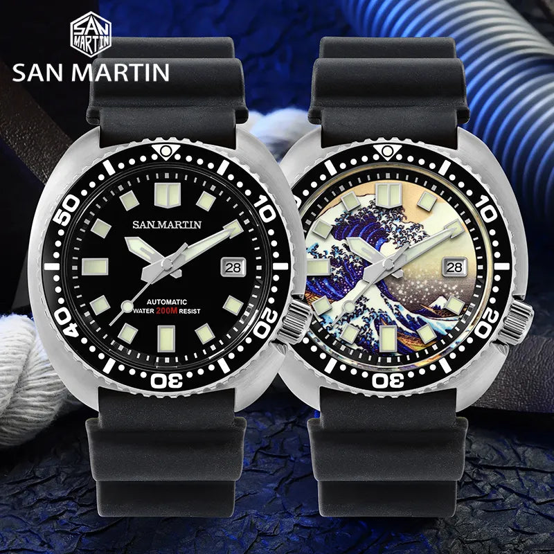 San Martin diving watch 6309 abalone watch male SN057