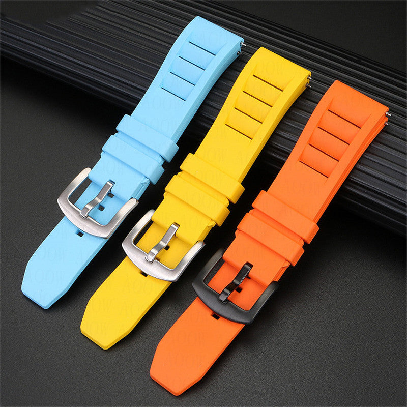 Soft FKM Rubber Easy Release Watchband