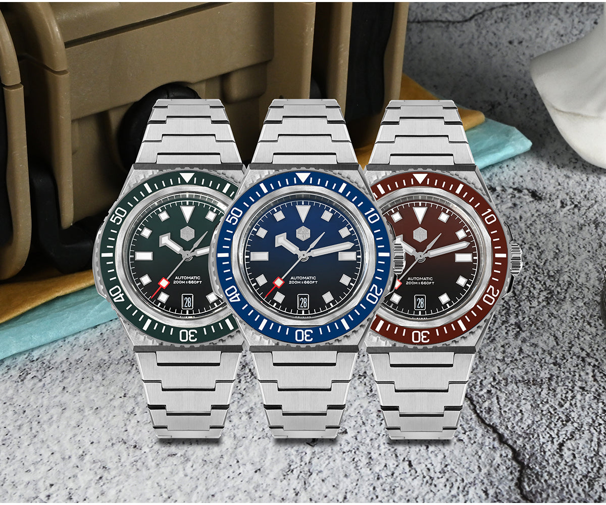 San Martin 41mm Men Diving Watch Integrated Case SN0146