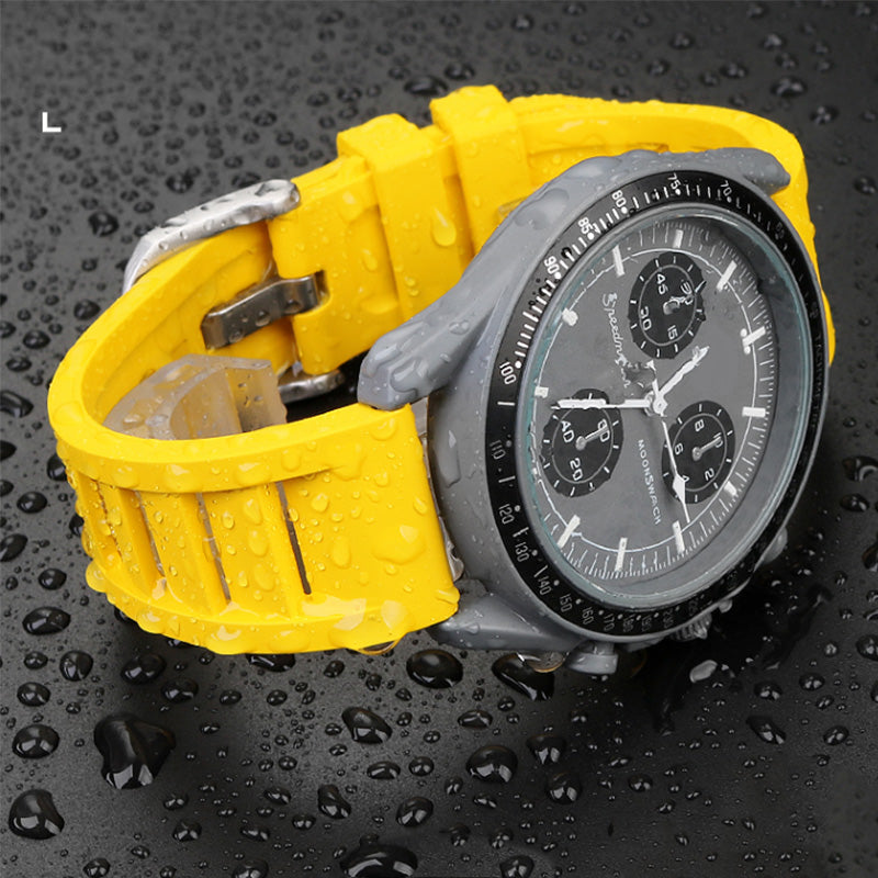 Soft FKM Rubber Easy Release Watchband