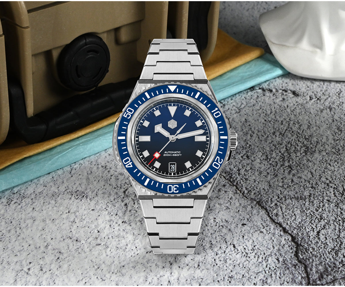 San Martin 41mm Men Diving Watch Integrated Case SN0146