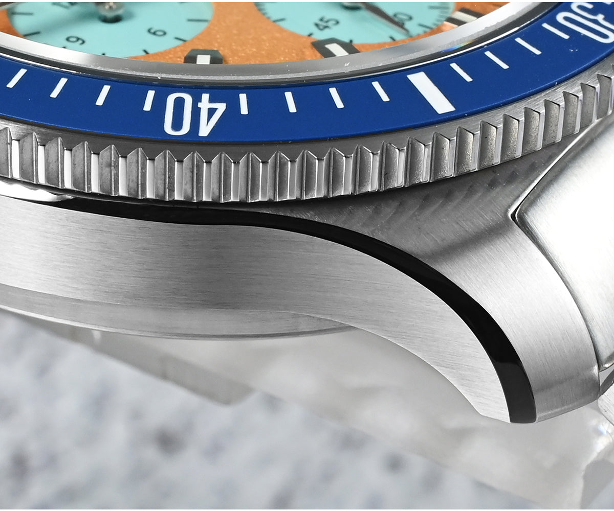 San Martin 40mm Chronograph Watch Peacock SL-4801 Automatic Movement SN0118G-JS