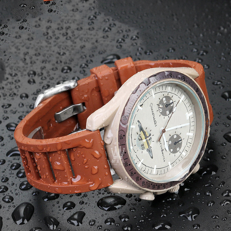 Soft FKM Rubber Easy Release Watchband