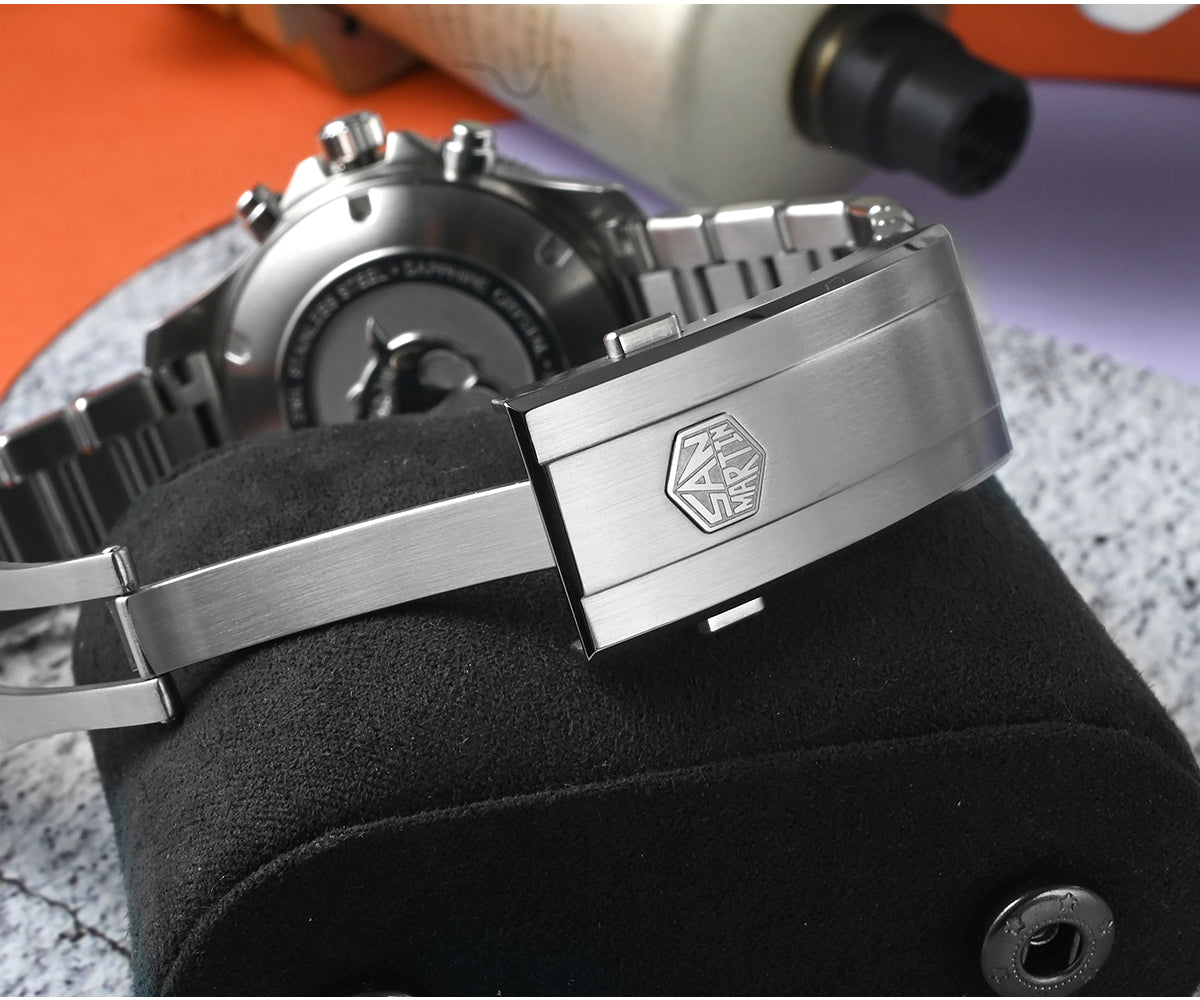 San Martin 40mm Chronograph Watch Peacock SL-4801 Automatic Movement SN0118G-JS
