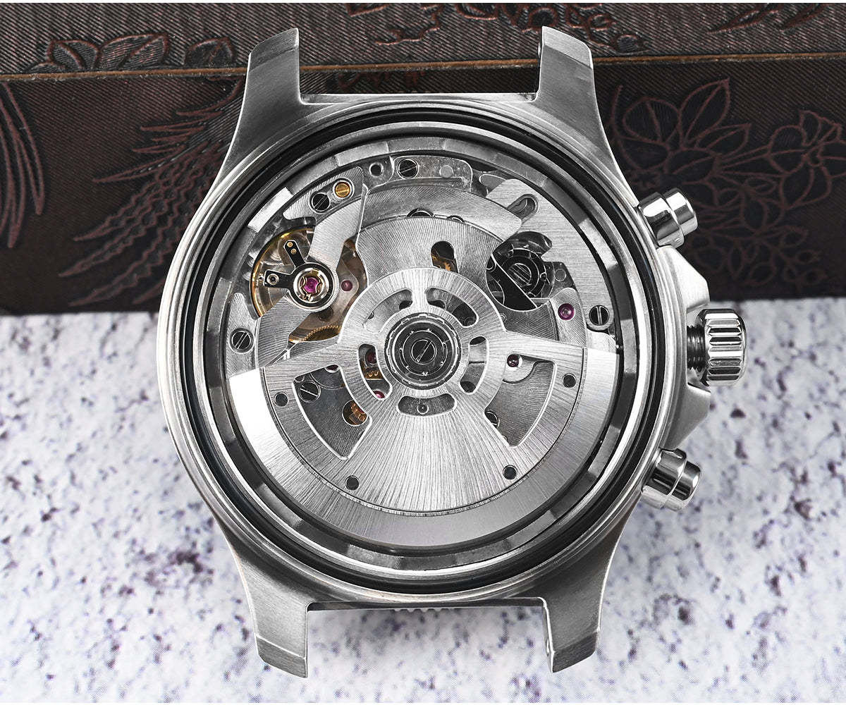 San Martin 40mm Chronograph Watch Peacock SL-4801 Automatic Movement SN0118G-JS