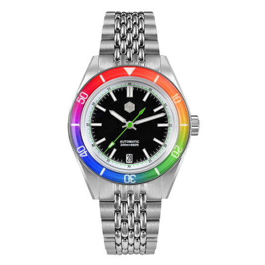 San Martin 39.5mm Rainbow bezel Summer Dive Watches SN0116