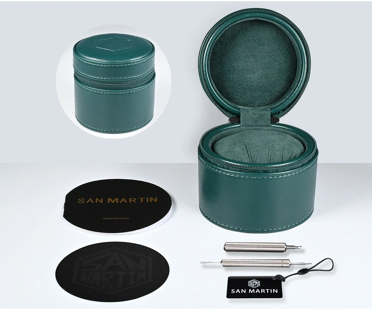 San Martin 39mm Gada Classic Simple Enamel Dial Miyota 90S5 Watch SN0144