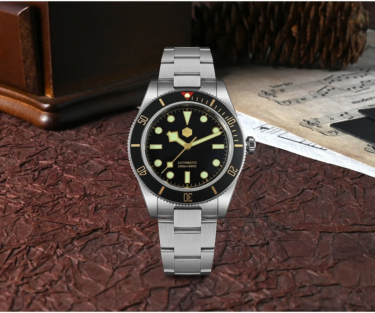 San Martin 40mm Retro Men Diver Watch NH35 Mechanical SN0008