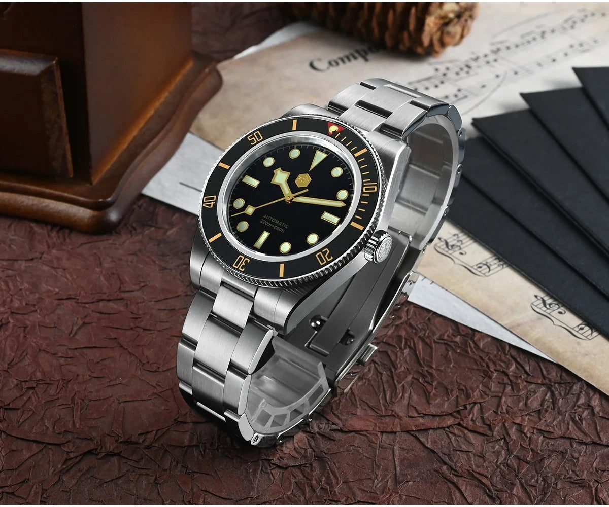 San Martin 40mm Retro Men Diver Watch NH35 Mechanical SN0008