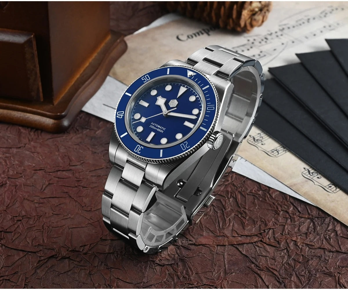 San Martin 40mm Retro Men Diver Watch NH35 Mechanical SN0008