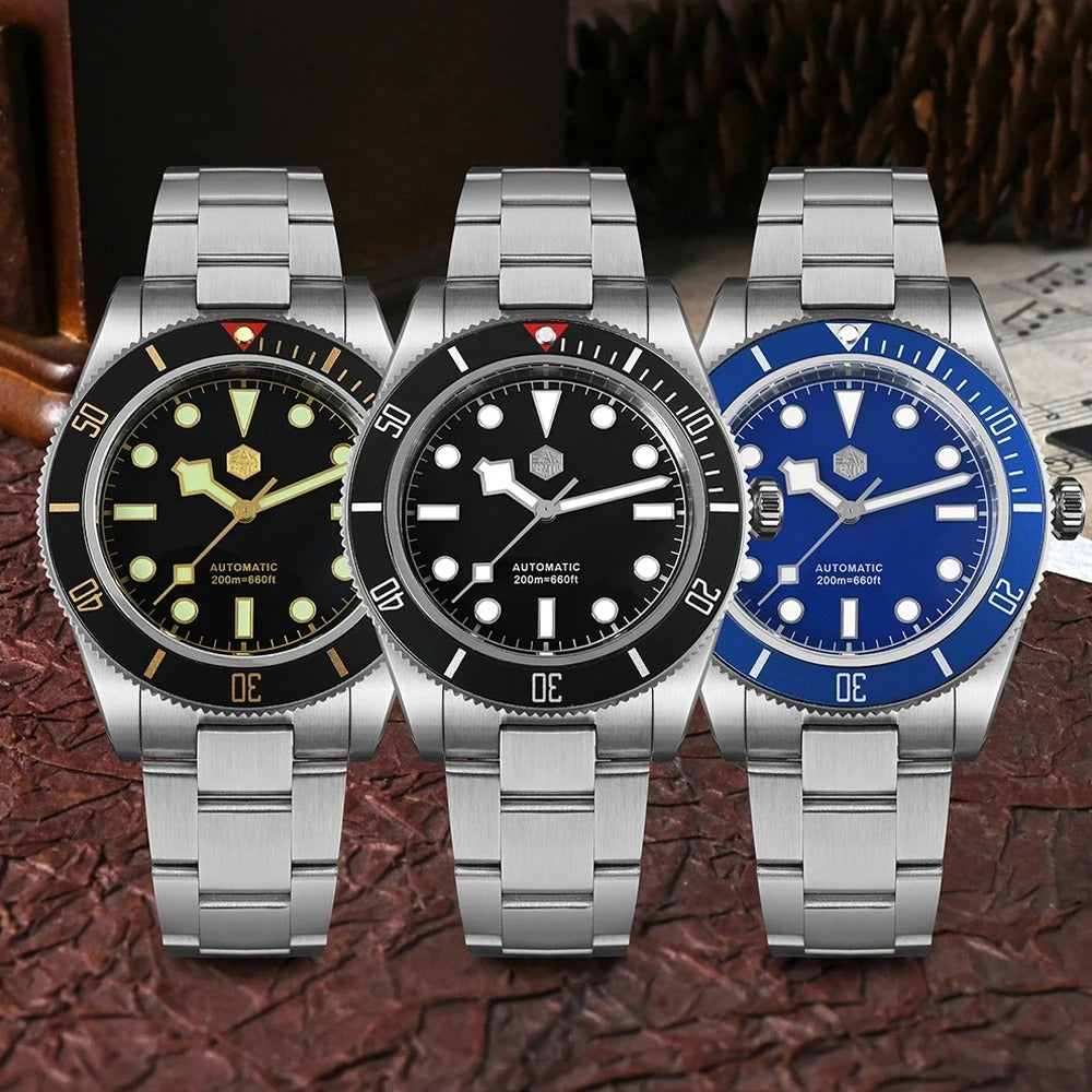 San Martin 40mm Retro Men Diver Watch NH35 Mechanical SN0008